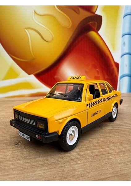 Murat 131 Taksi 1/36 Ölçek Çek Bırak Diecast Metal Model Oyuncak Araba Tofaş Taksi Murat 131