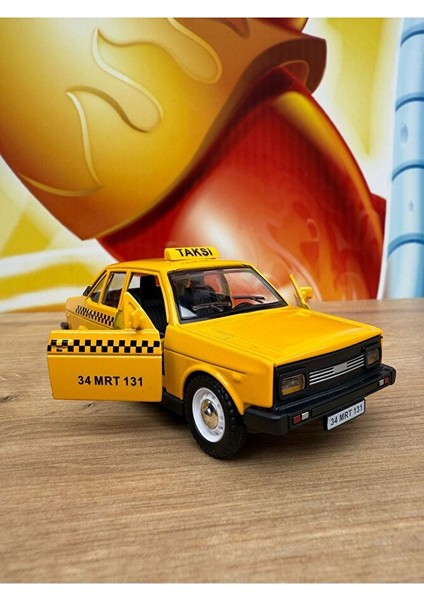 Murat 131 Taksi 1/36 Ölçek Çek Bırak Diecast Metal Model Oyuncak Araba Tofaş Taksi Murat 131 indirimleri
