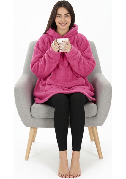 Wellsoft Kapüşonlu Giyilebilir Tv Battaniyesi Tek Kişilik Standart Beden modelleri