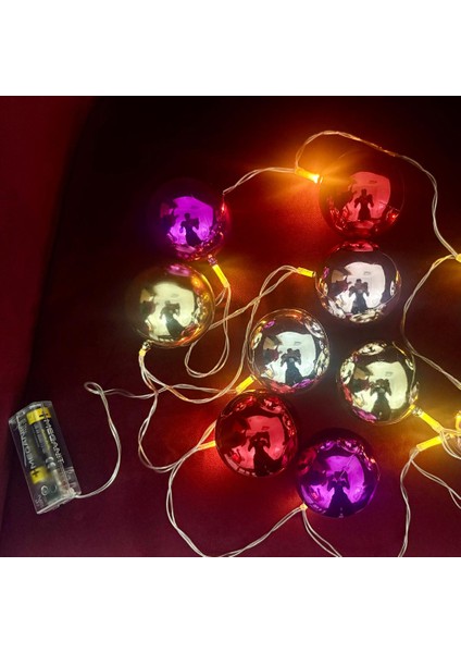 2 Metre 10 LED Pilli 2 Kademeli Parlak Top LED Yılbaşı Ağacı Süsü Mz-3 fiyatları