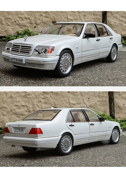 Mercedes Benz S320L Beyaz Diecast Model Araba Mercedes Benz W140 320SEL Makam Arabası Koleksiyonluk modelleri