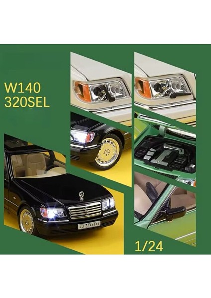 Mercedes Benz S320L Beyaz Diecast Model Araba Mercedes Benz W140 320SEL Makam Arabası Koleksiyonluk indirimleri