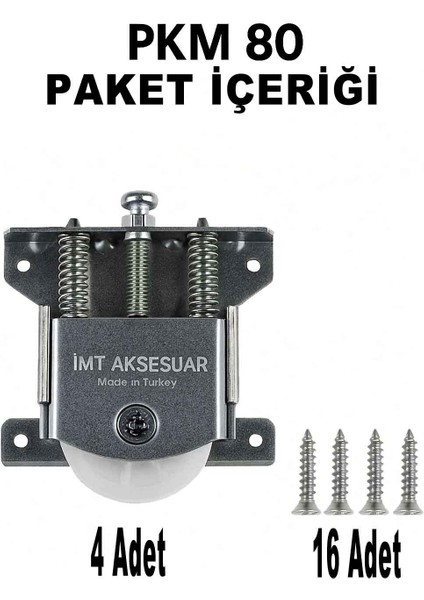 Imt Aksesuar Pkm 80 (4 Adet) Sürgülü Dolap Kapağı ve Gardrop Sürgü Kapağı Tekeri fırsatları