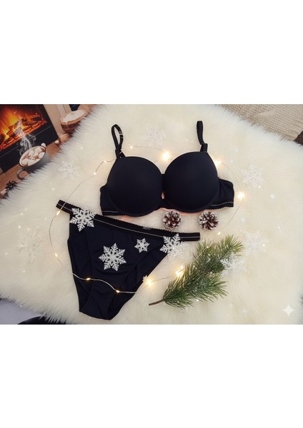 Lacivert Bambu Sütyen Takımı