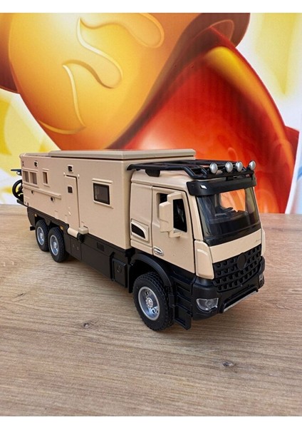 Karavan Tır Oyuncak Karavan Motosiklet Komple Metal Mercedes Tır Işıklı Sesli 23 cm fiyatları