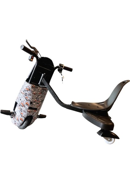 Drift Car Bluetooth Hoparlörlü Graffiti Desenli Drift Scooter Kask-Dizlik Seti Hediyeli fiyatları