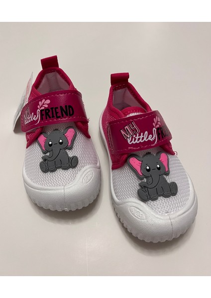 Kız Bebek Keten,hafif ,yumuşak ve Kaymaz Taban Panduf Ev Kreş Ayakkabısı