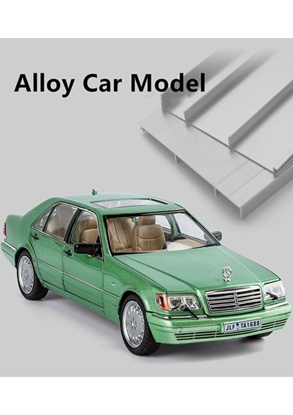 Mercedes Benz W140 S320L Diecast Model Araba Açılan Kapılar Mercedes Benz 320SEL Yeşil fırsatları