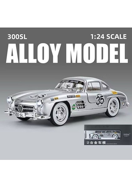Mercedes-Benz 300 Sl Gri 1954 Model Klasik Araba 1/24 Ölçek Mercedes 300SL Gri fırsatları