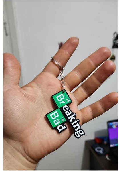 Breaking Bad Yazılı Anahtarlık 3D | Hediye ve Çanta Aksesuarı | Çanta Süsü & Dikiz Ayna Süsü