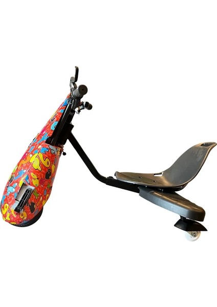 Drift Car Bluetooth Hoparlörlü Graffiti Desenli Drift Scooter Kask-Dizlik Seti Hediyeli fiyatları