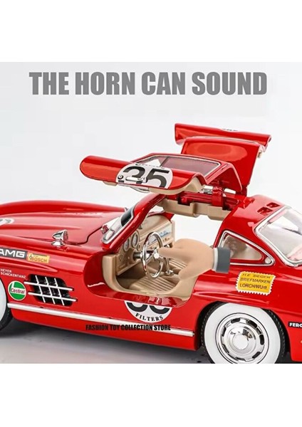 Mercedes-Benz 300 Sl Kırmızı 1954 Model Klasik Araba 1/24 Ölçek Mercedes 300SL Etiketli Araba indirimleri