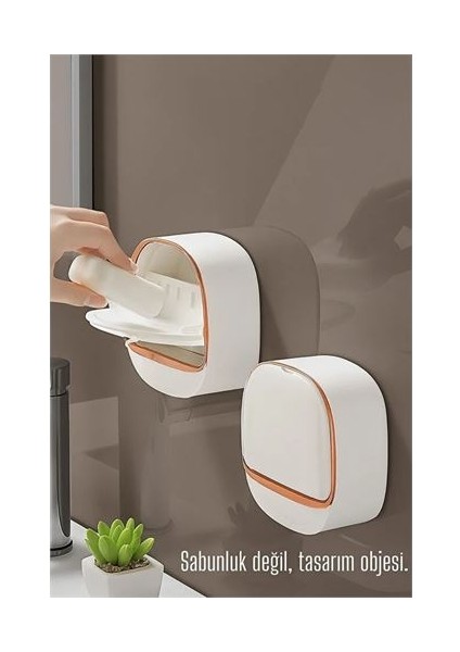 Tasarım Obje 2 Li Sabunluk - Kendinden Yapışkanlı Sabunluk