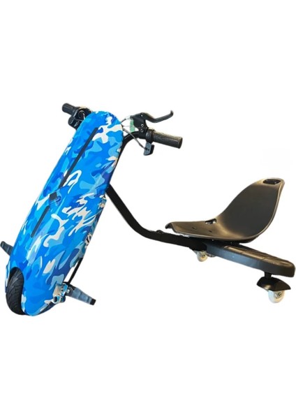 Drift Car Bluetooth Hoparlörlü Graffiti Desenli Drift Scooter Kask-Dizlik Seti Hediyeli fırsatları