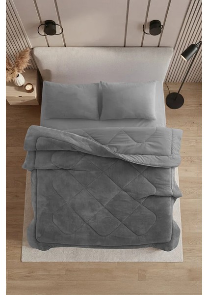 Yeni Nesil Wellsoft Çift Kişilik Yorgan | Ön Yüz Wellsoft - Arka Yüz Pamuk Yorgan Seti 195X215CM | 2 Yastık Kılıfı modelleri