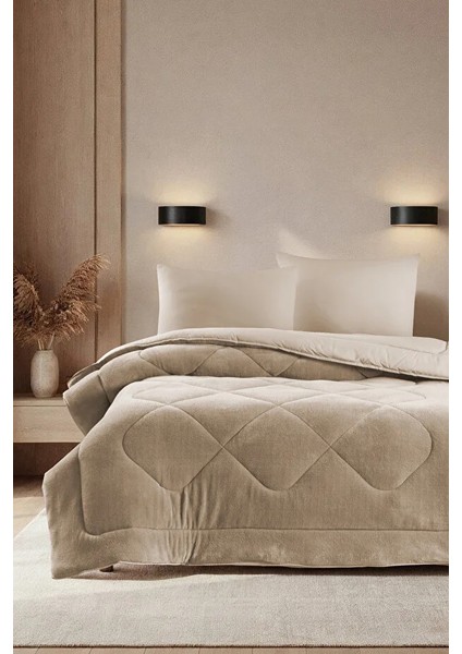 Yeni Nesil Wellsoft Çift Kişilik Yorgan | Ön Yüz Wellsoft - Arka Yüz Pamuk Yorgan Seti 195X215CM | 2 Yastık Kılıfı