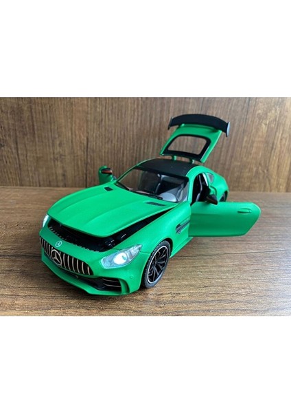 Mercedes Amg Gtr Model Araba Mercedes Benz Amg Gtr V8 Turbo Yeşil Kapıları Açılır Sesli ve Işıklı