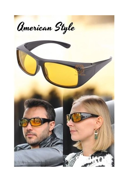 Güvenli Gece Sürüş Görüş Gözlüğü Sis Far Işık Önleyici Anti-Fog Gözlük