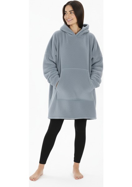 Wellsoft Kapüşonlu Giyilebilir Tv Battaniyesi Tek Kişilik Standart Beden fırsatları