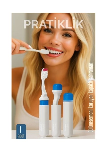 Kapaklı Diş Fırçası - Seyahat Kapaklı Diş Fırçası - Hijyenik Koruma, Pratik ve Kompakt Model