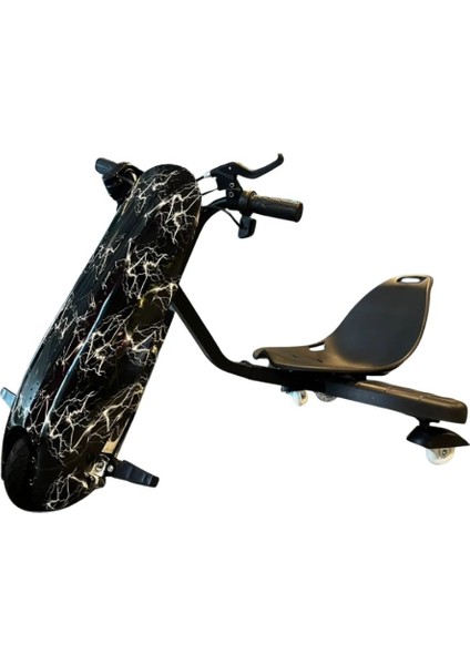 Drift Car Bluetooth Hoparlörlü Graffiti Desenli Drift Scooter Kask-Dizlik Seti Hediyeli modelleri