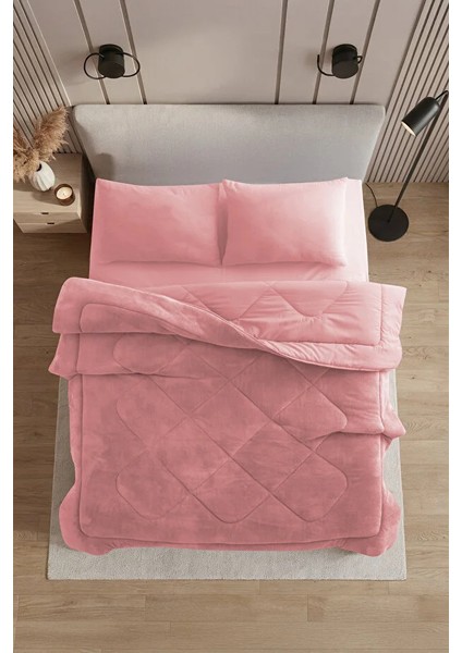 Yeni Nesil Wellsoft Çift Kişilik Yorgan | Ön Yüz Wellsoft - Arka Yüz Pamuk Yorgan Seti 195X215CM | 2 Yastık Kılıfı fiyatları