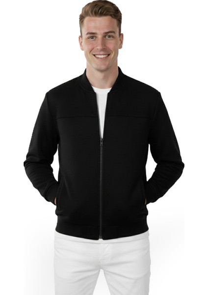 Erkek Siyah Dar Kesim Likralı Fermuarlı Süet Ceket – Mevsimlik İnce Premium Mont 2504334 fiyatları