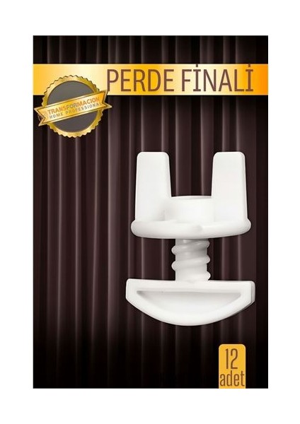 Perde Finali Perde Sonlandırıcı Stop Korniş Finali Sonu 12 Adet