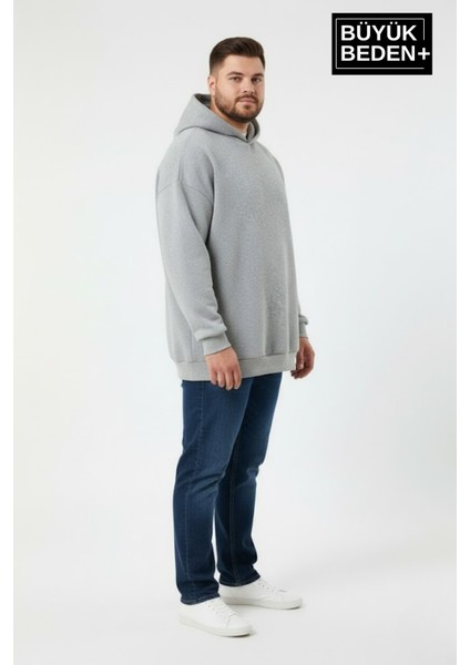 Erkek Büyük Beden Ince Kapşonlu Kollar ve Etek Ribanalı Swatshırt SPR26BSW957 fiyatları