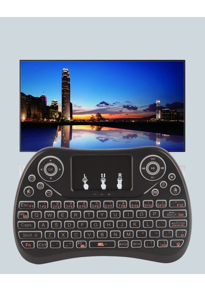 Işıklı Kablosuz Mini Klavye – 2.4 Ghz Dokunmatik Mouse Özellikli fiyatları