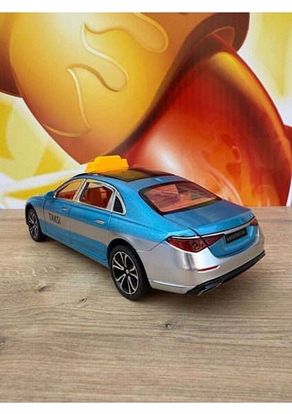 Mercedes Benz C200 Mercedes Diecast Oyuncak Taksi Araba Lüx Taksi Mavi Kapı Bagaj Kaput Açılır fiyatları