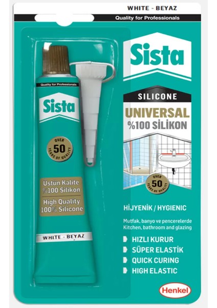 Universal Silikon Tüp Beyaz 50 gr