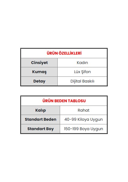 Kadın Rahat Kesim Şifon Kimono