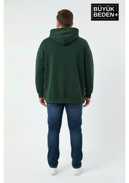 Erkek Büyük Beden Ar Baskılı Kapüşonlu Sweatshirt SPR26BSW963 modelleri