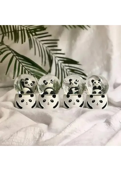 Küçük Boy Işıklı Panda Kar Küresi 6.5 cm modelleri