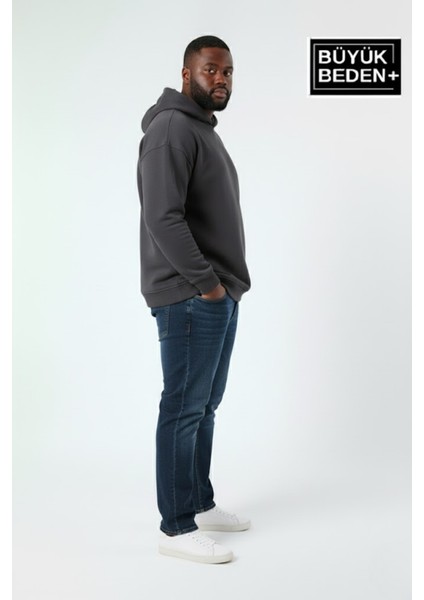 Erkek Büyük Beden Kapşonlu Ince Sweatshirt SPR24BSW57 fiyatları