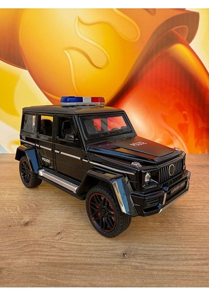 Mercedes G65 Diecast Model Araba G65 Polis Arabası Sesli Işıklı Açılan Bagaj Kapı Kaput Süspansiyon fiyatları