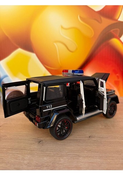 Mercedes G65 Diecast Model Araba G65 Polis Arabası Sesli Işıklı Açılan Bagaj Kapı Kaput Süspansiyon modelleri