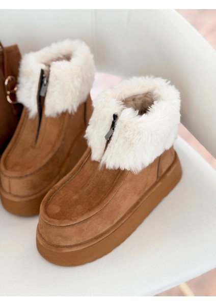 Molira Kadın Içi Tüylü Bot Taba Süet modelleri