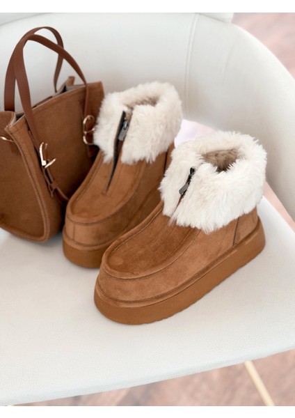 Molira Kadın Içi Tüylü Bot Taba Süet indirimleri