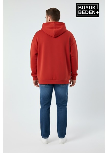 Erkek Büyük Beden Kapüşonlu Orta Brooklyn Baskılı Sweatshirt SPR26BSW961 modelleri