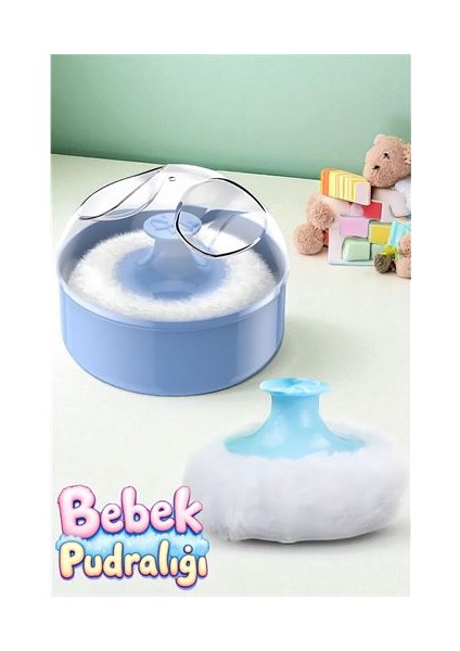 Hsnet Bebek Pudralığı - Puff Pudralık - Bebek Pudrası Pufu