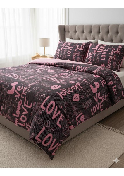 Pamuklu Çift Kişilik Fermuarlı Nevresim & Yorgan Kılıfı 200X220 cm