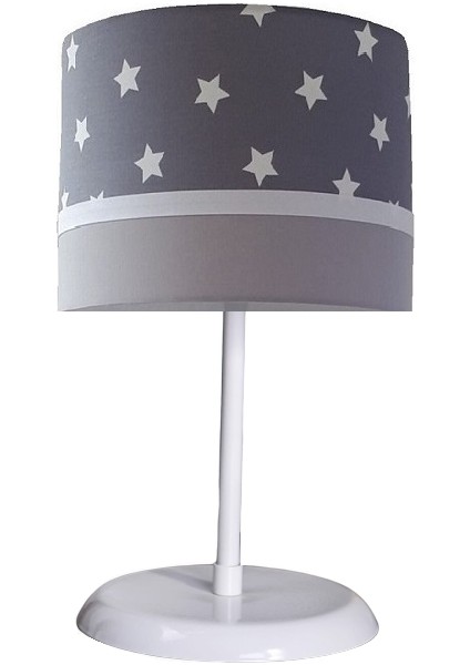 Gri Yıldızlı Gri 2.li Set M-713 Kumaş Kaplama Genç ve Çocuk Odası Avize ve Abajur Takımı modelleri
