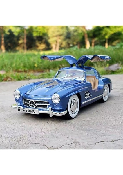 Mercedes-Benz 300 Sl Mavi 1954 Model Klasik Araba 1/24 Ölçek Mercedes 300SL Mavi