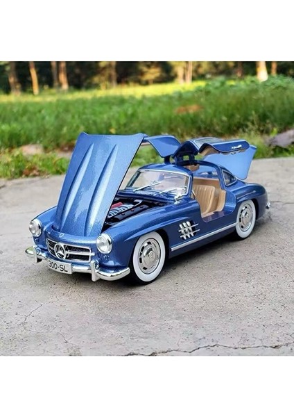 Mercedes-Benz 300 Sl Mavi 1954 Model Klasik Araba 1/24 Ölçek Mercedes 300SL Mavi fiyatları