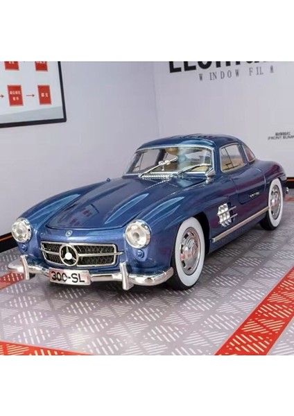 Mercedes-Benz 300 Sl Mavi 1954 Model Klasik Araba 1/24 Ölçek Mercedes 300SL Mavi modelleri