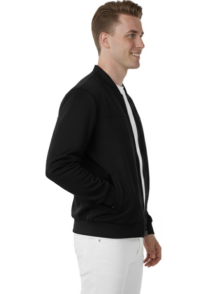 Dar Kesim Likralı Fermuarlı Süet Kumaş Ceket Ince Mont 2504334 modelleri