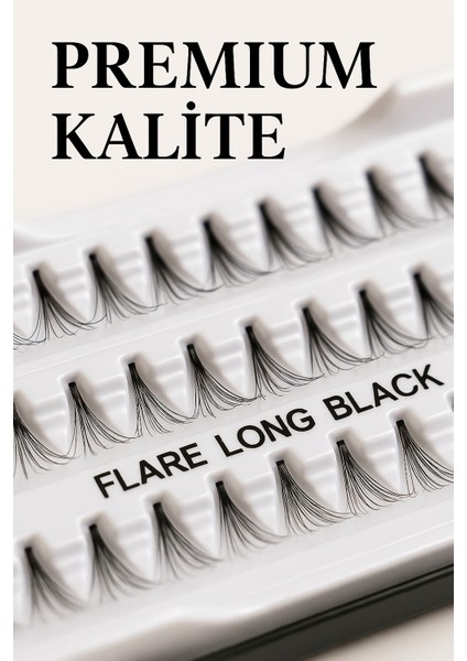 RO96 Flare Long Black Takma Kirpik 60’lı Set – Doğal & Yoğun Etki