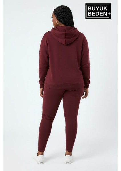 Kadın Büyük Beden Kapşonlu Ince Sweatshirt SPR24BSWK57 fiyatları